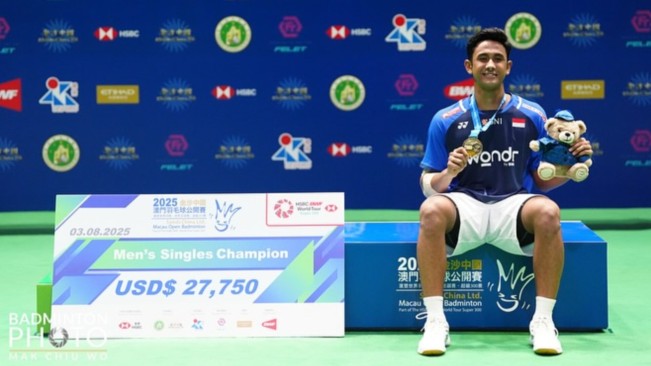 Alwi Farhan juara Macau Open 2025. [Instagram]